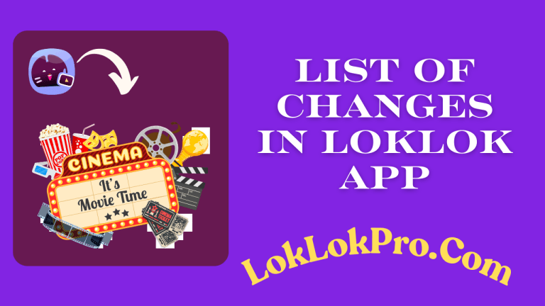 List of Changes in Loklok App